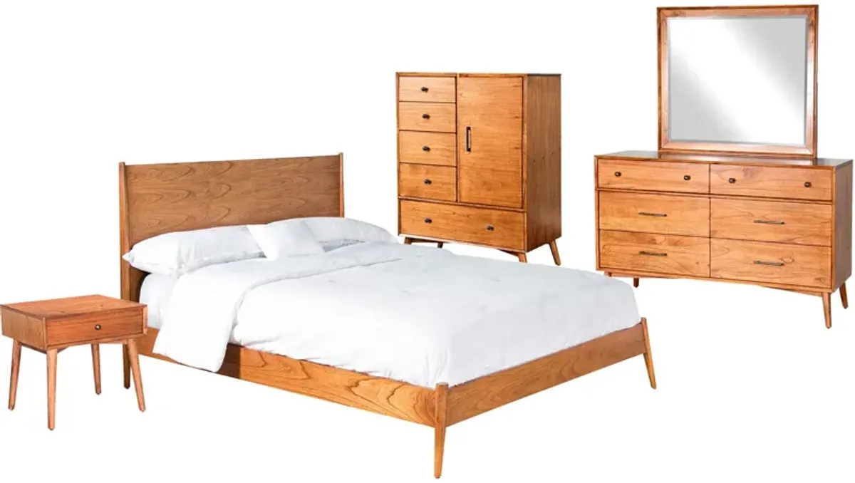 American Modern 4 Piece Bedroom Group