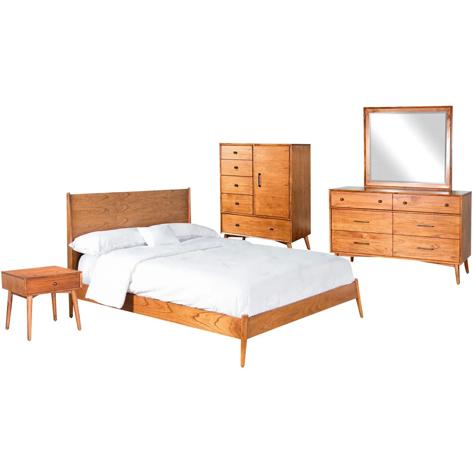 American Modern 4 Piece Bedroom Group