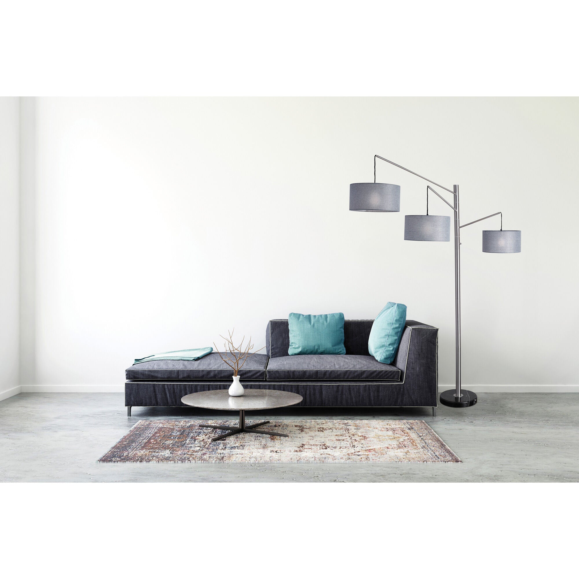 Adesso | Wellington Arc Floor Lamp | Brushed Steel