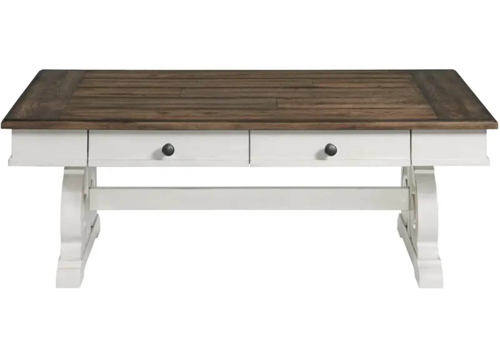 | Drake Coffee Table | Rustic White/Stone