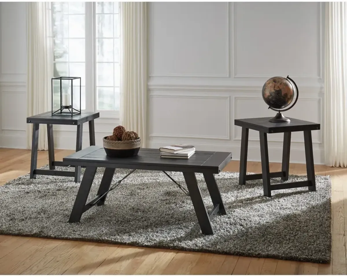 Ashley Furniture | Noorbrook Set of 3 Coffee Tables | Black