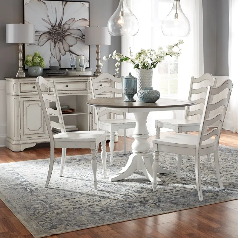 Liberty Furniture | Magnolia Manor 5 Piece Ladder Drop Leaf Dining Set | White