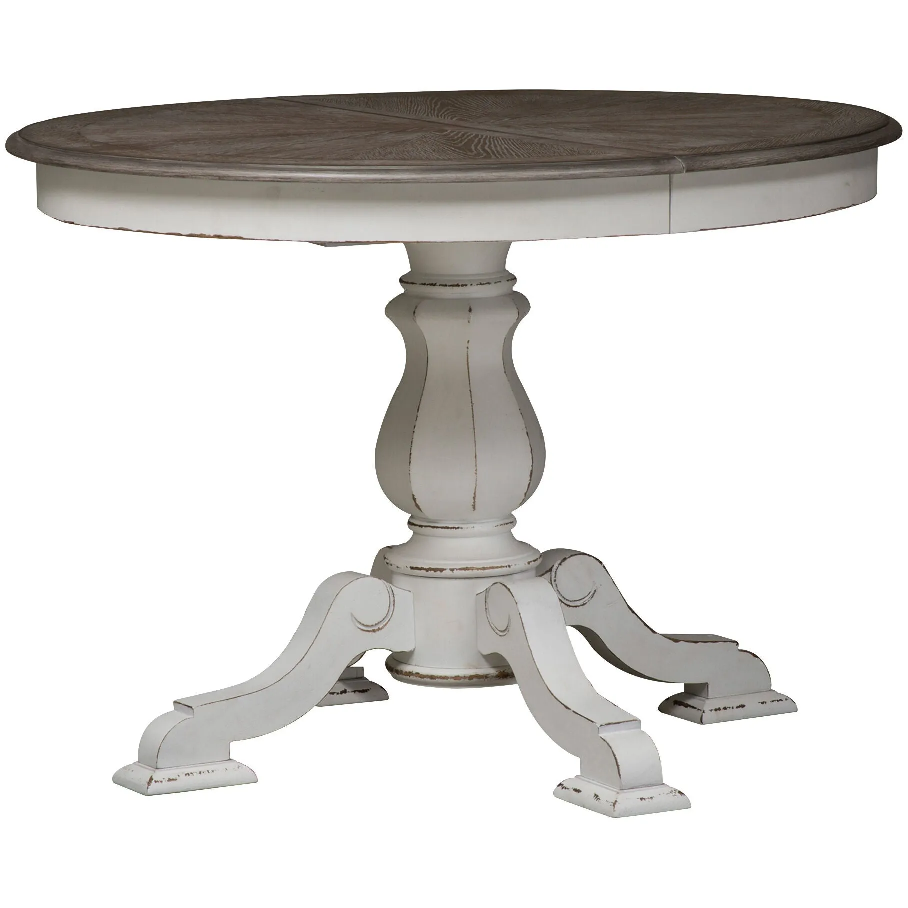 Liberty Furniture | Magnolia Manor 5 Piece Splat Pedestal Dining Set | White