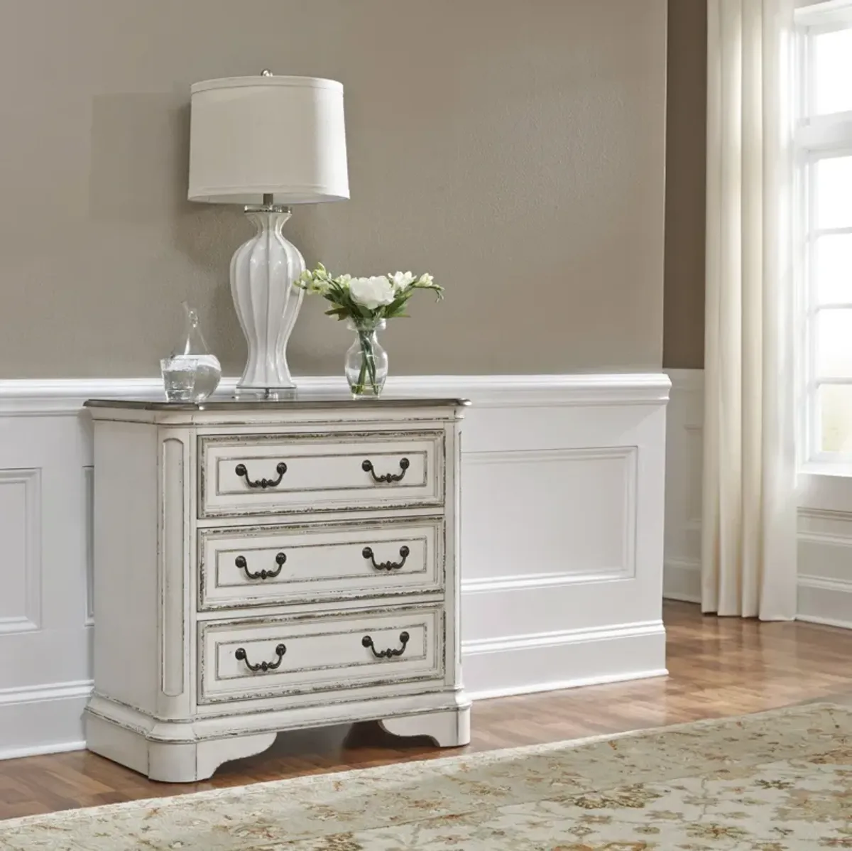 Magnolia Manor 3 Drawer Nightstand