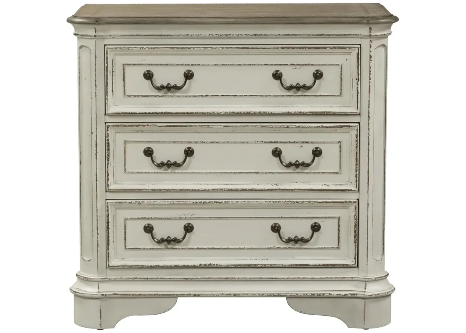 | Magnolia Manor 3 Drawer Nightstand | White