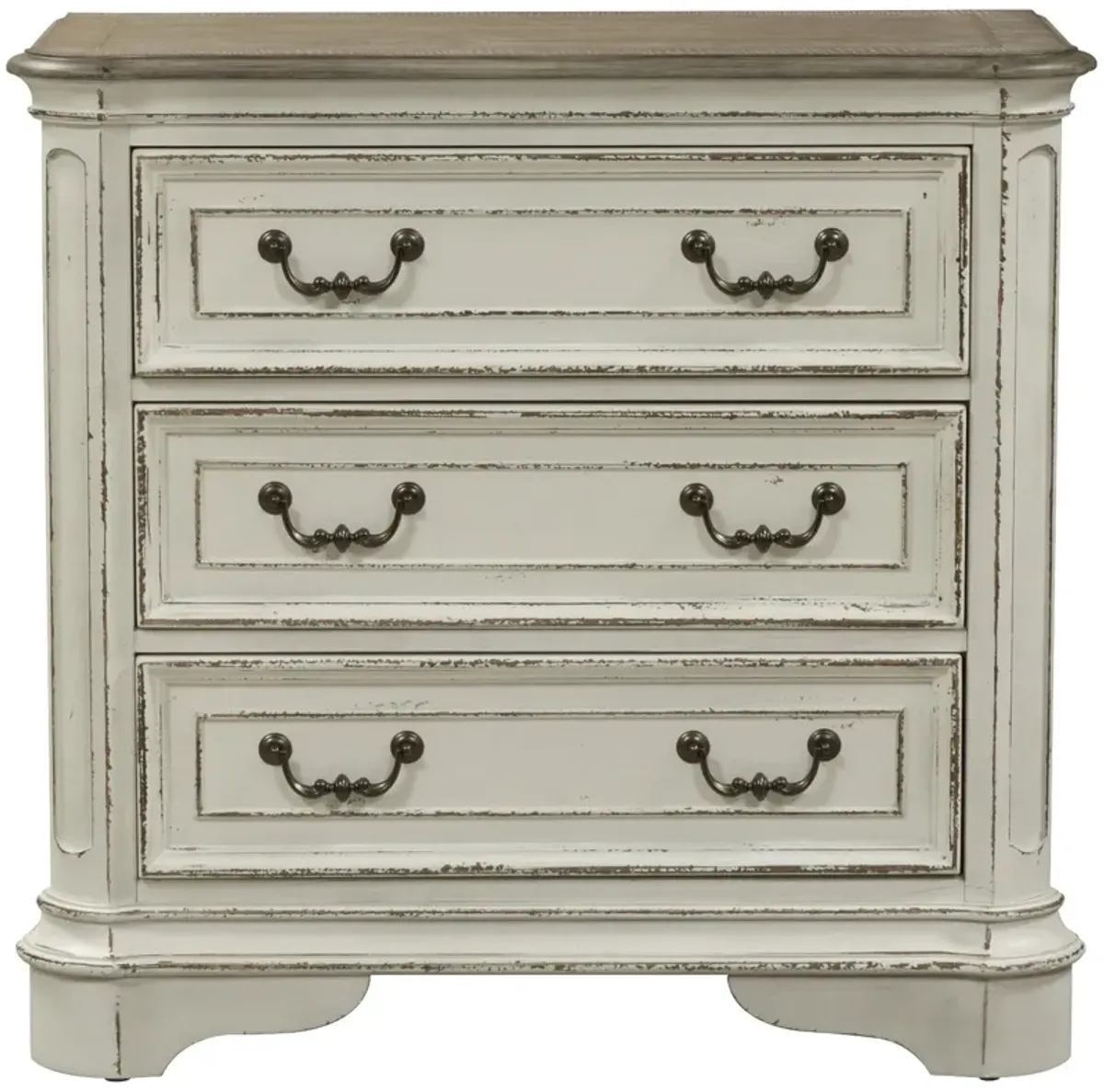 | Magnolia Manor 3 Drawer Nightstand | White