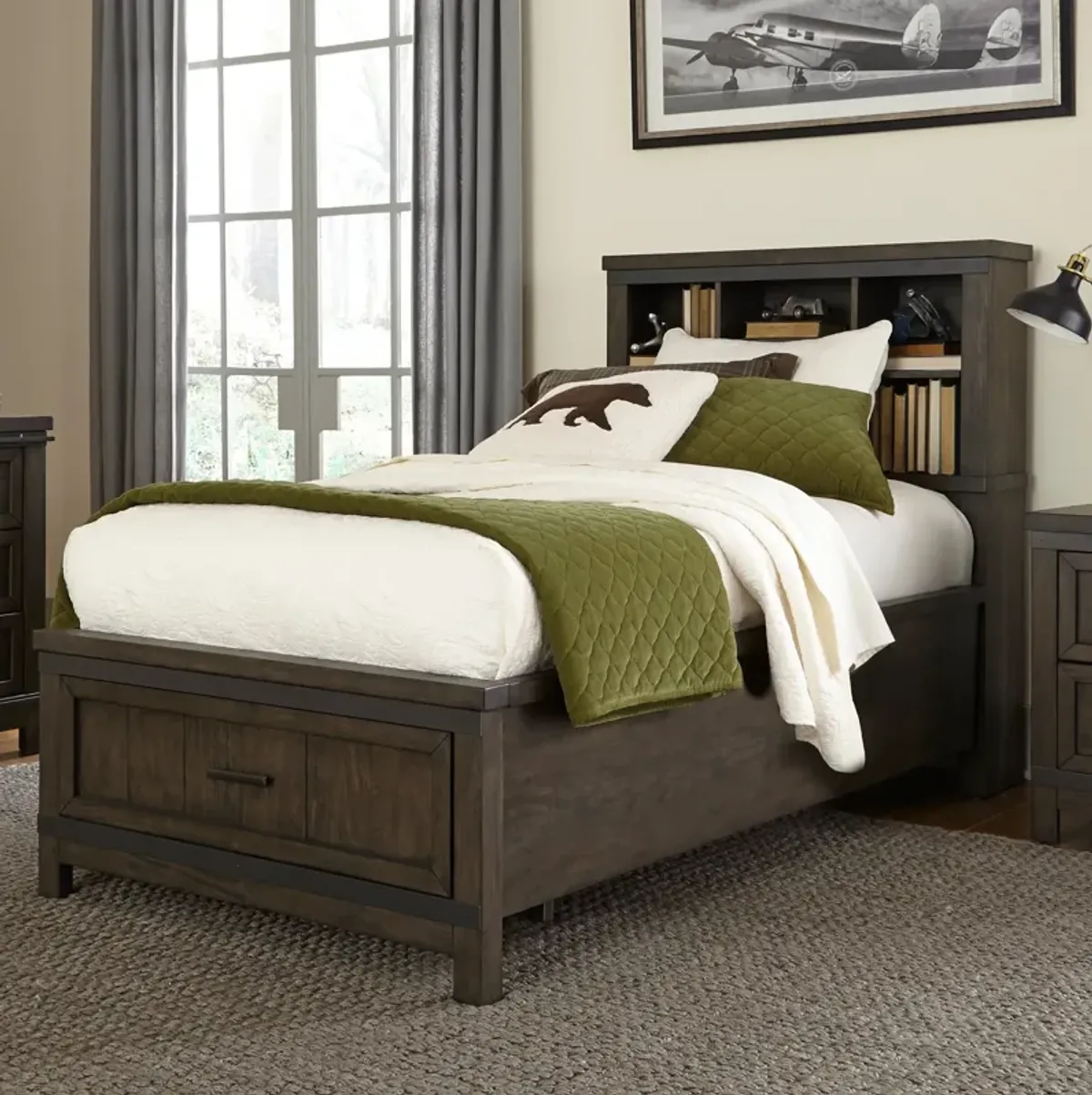 Thornwood Hills Bookcase Bed