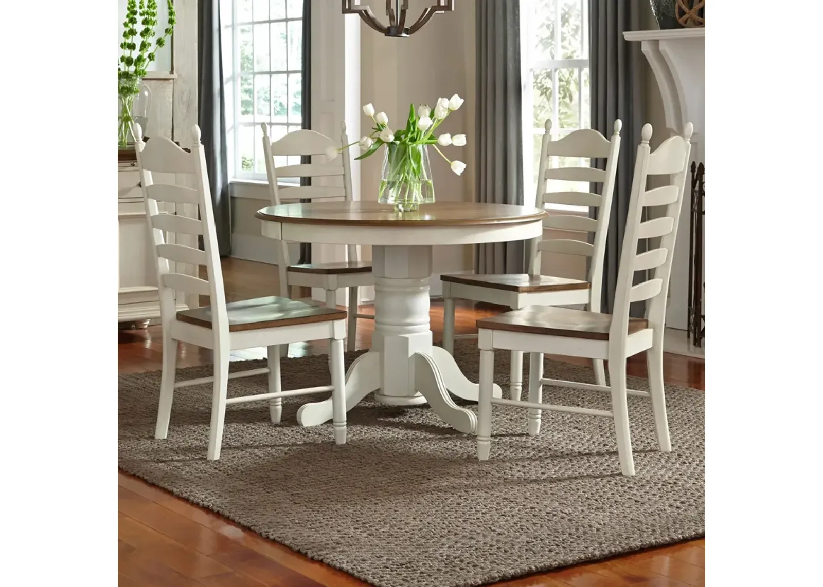 | Springfield 5 Piece Round Dining Set | White