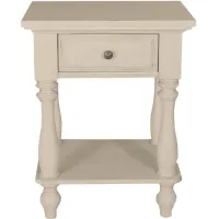 High Country White 1 Drawer Nightstand