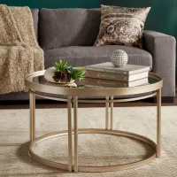 Callie Champagne Silver Coffee Table