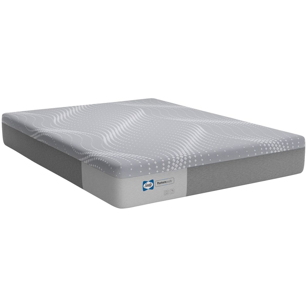 Sealy | Split California King Posturepedic Medina Firm Memory Foam Mattress in a Box | Gray