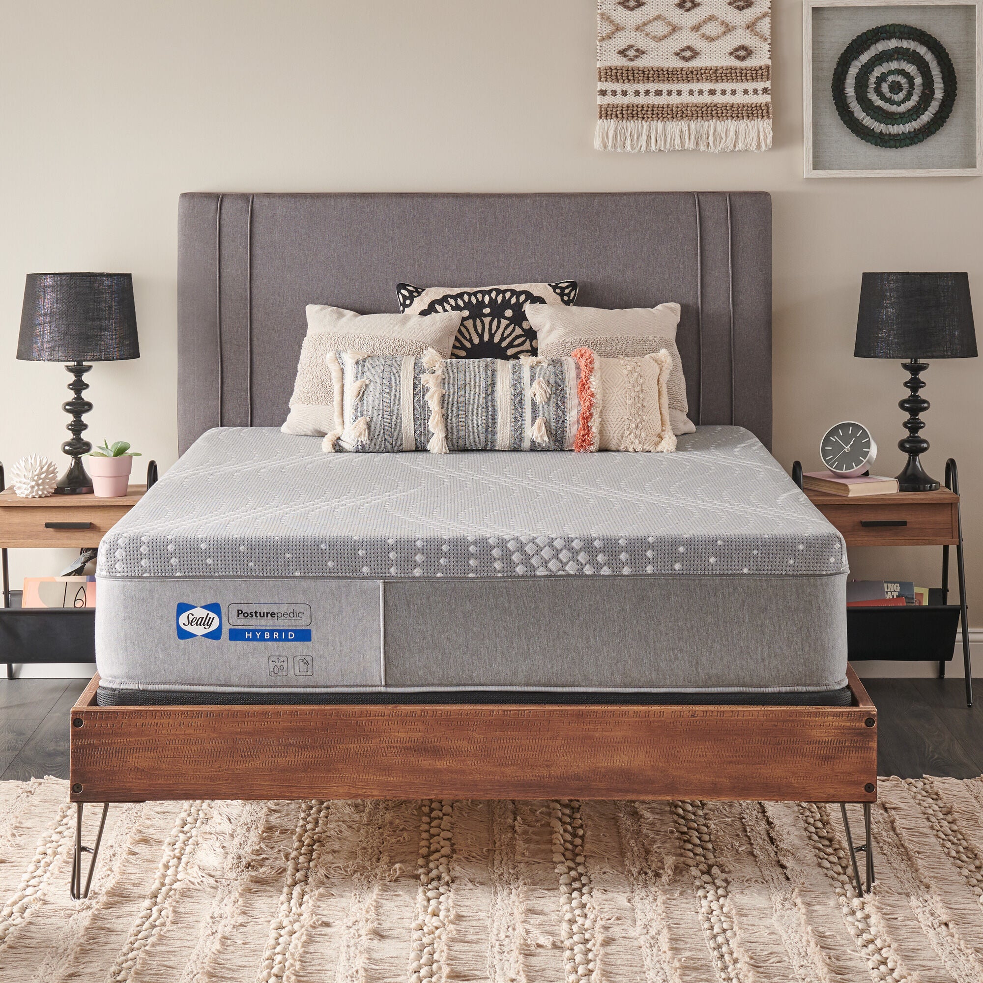 Sealy | Queen Posturepedic Paterson Medium Hybrid Mattress | Gray