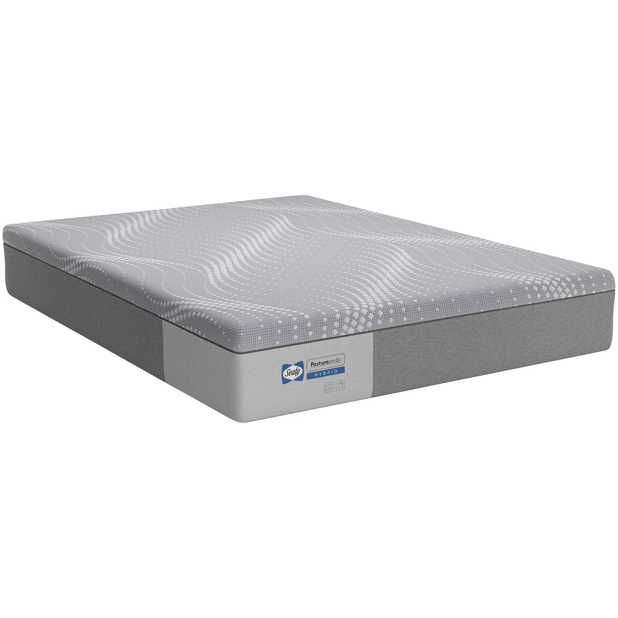 Sealy | Split California King Posturepedic Paterson Medium Hybrid Mattress | Gray