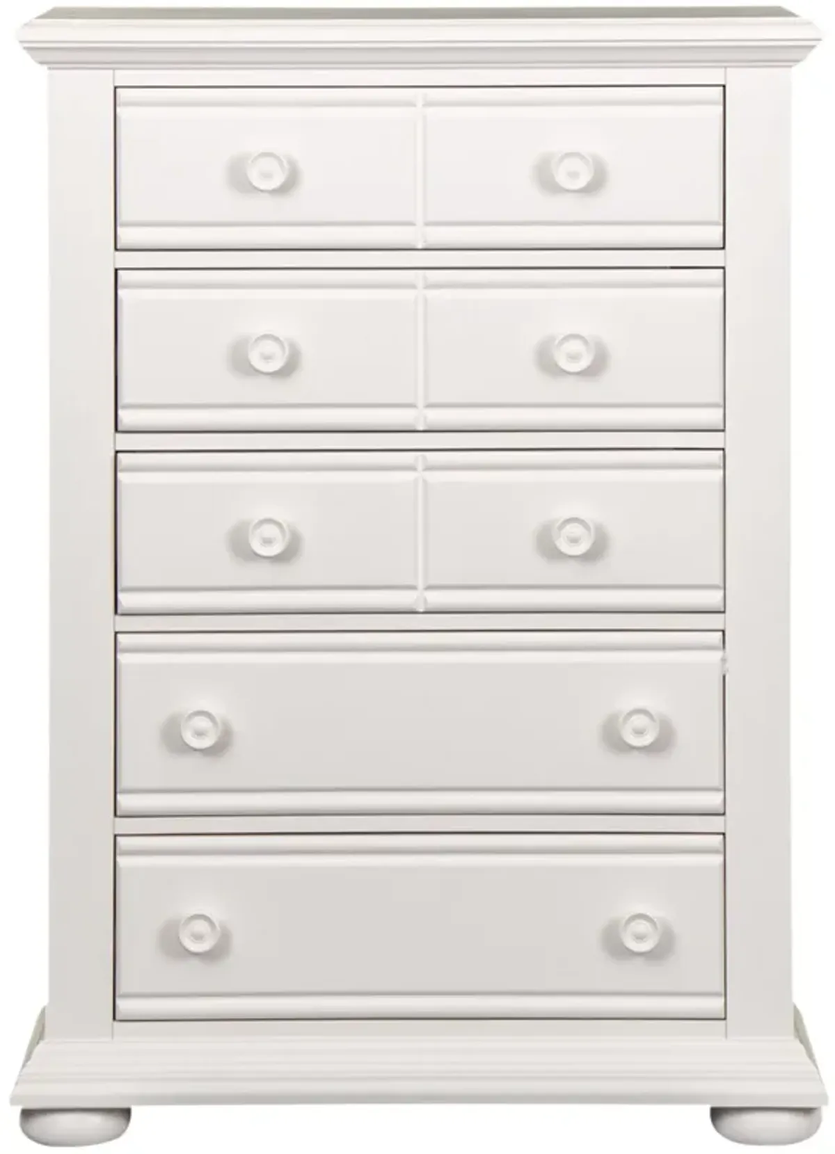 | Summer House 5 Drawer Chest | Oyster White