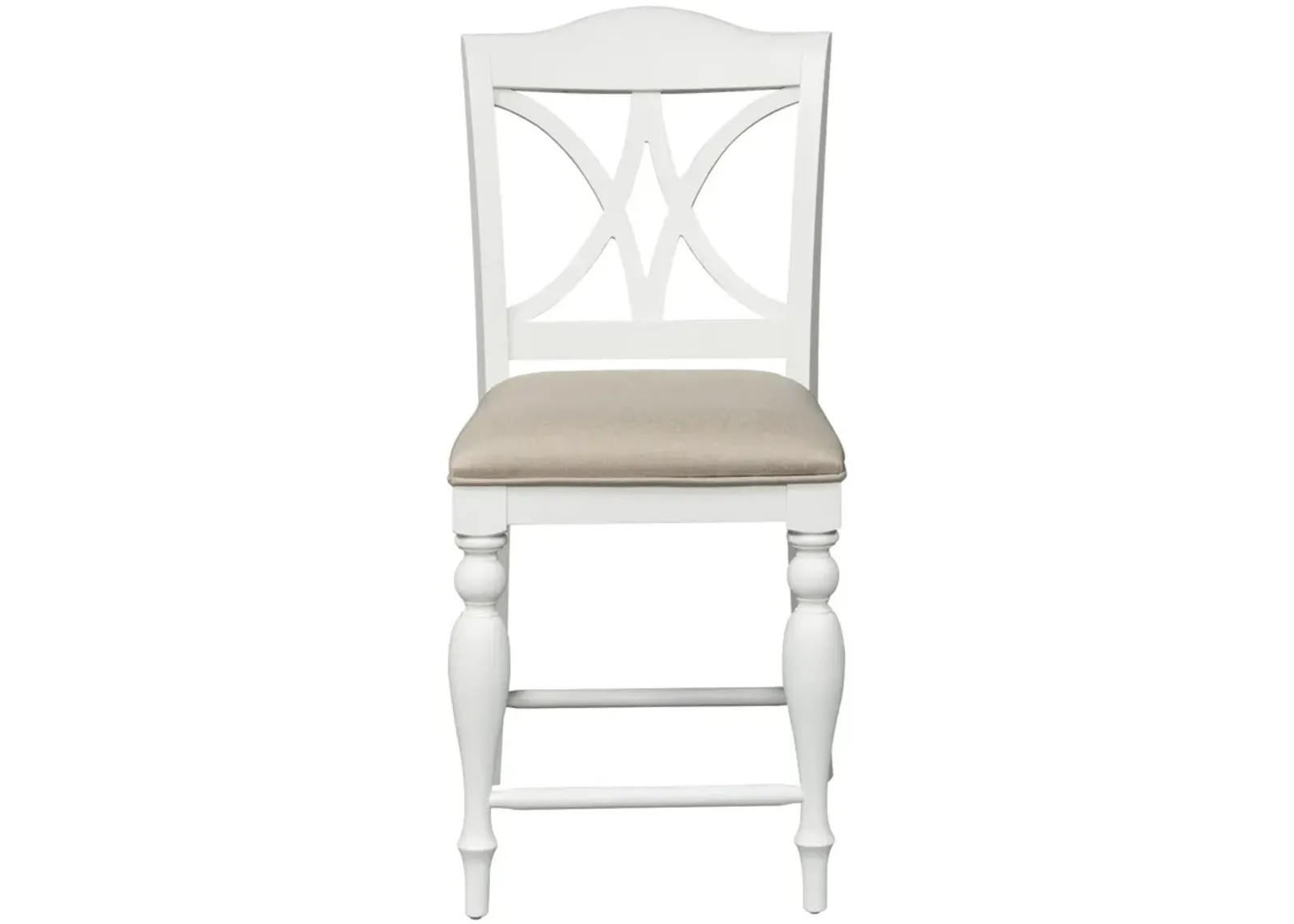 | Summer House Slat Back Counter Stool | Oyster White