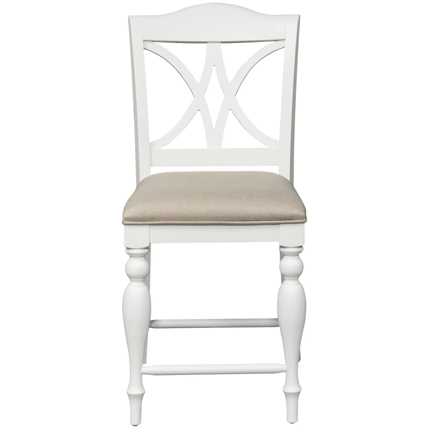 Liberty Furniture | Summer House Slat Back Counter Stool | Oyster White