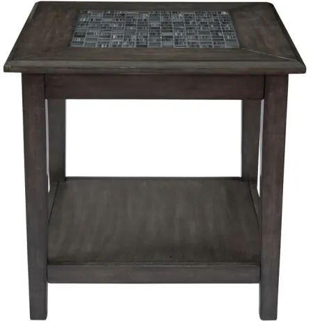 Mosaic Gray End Table