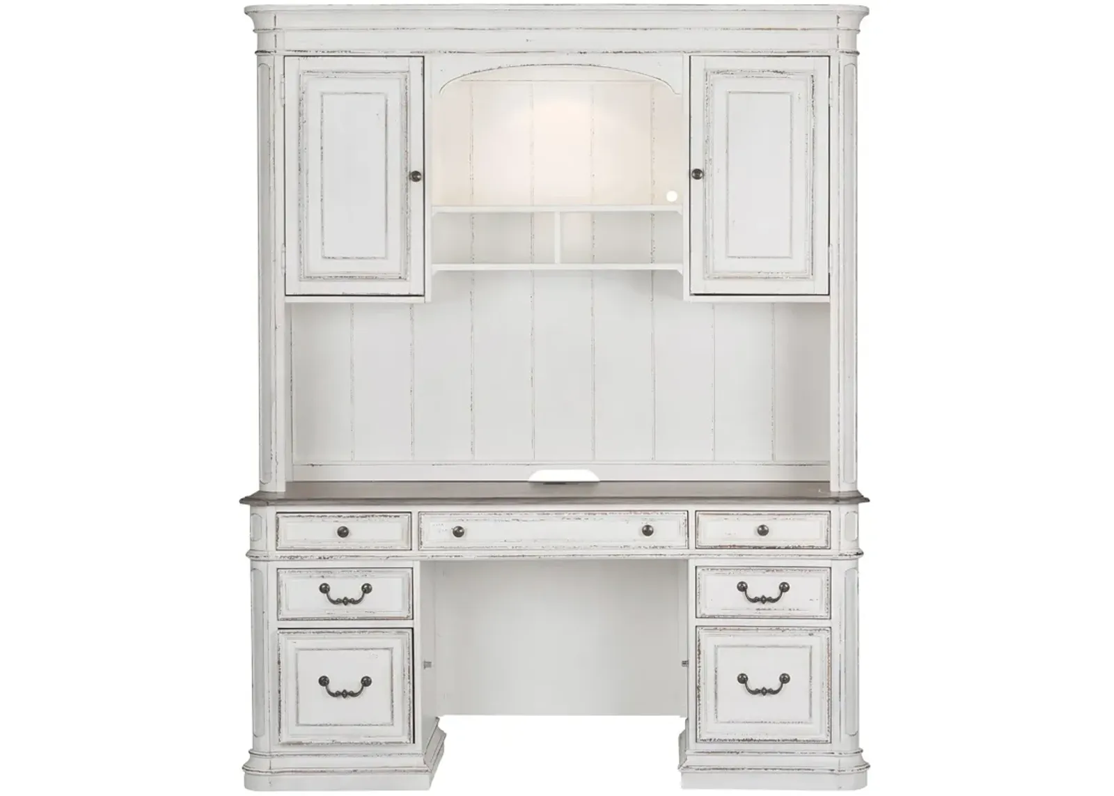 Magnolia Manor 2 Piece Credenza And Hutch