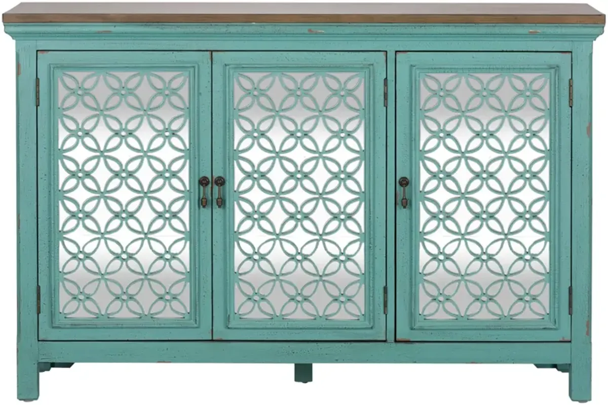 | Kensington 3 Door Accent Cabinet | Blue