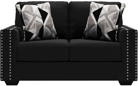 Shemmon Black Loveseat Sofa