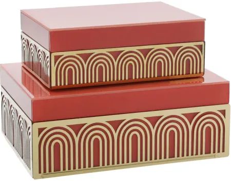 Collected Culture Pink Art Deco Boxes