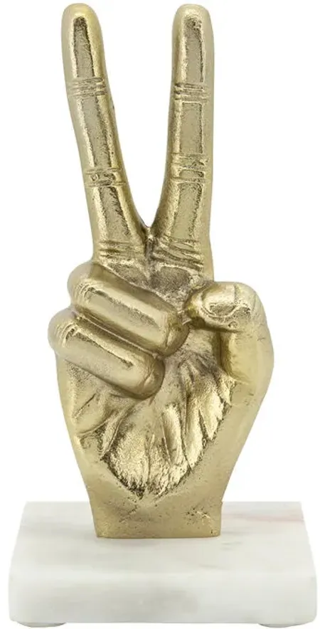 Collected Culture Gold Peace Sign