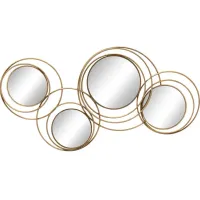 Elevated Chic Gold Looped Circles Mirror