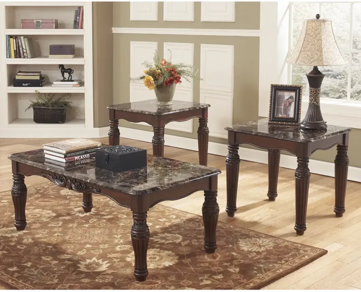 Ashley Furniture | North Shore Set of 3 Coffee Tables | Dark Brown