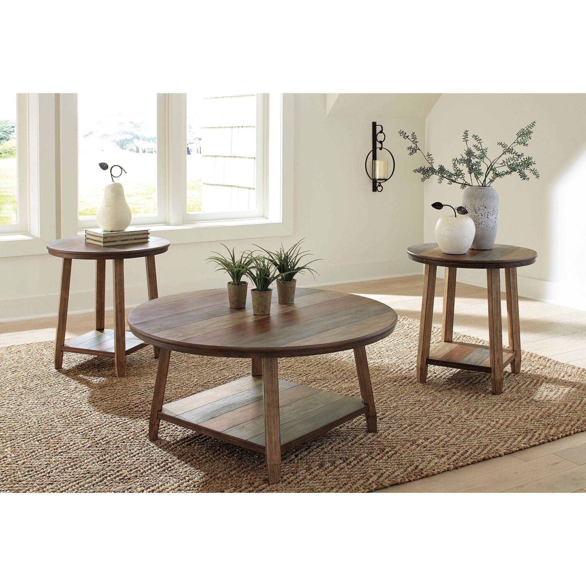 Ashley Furniture | Raebecki Set of 3 Coffee Tables | Multicolor