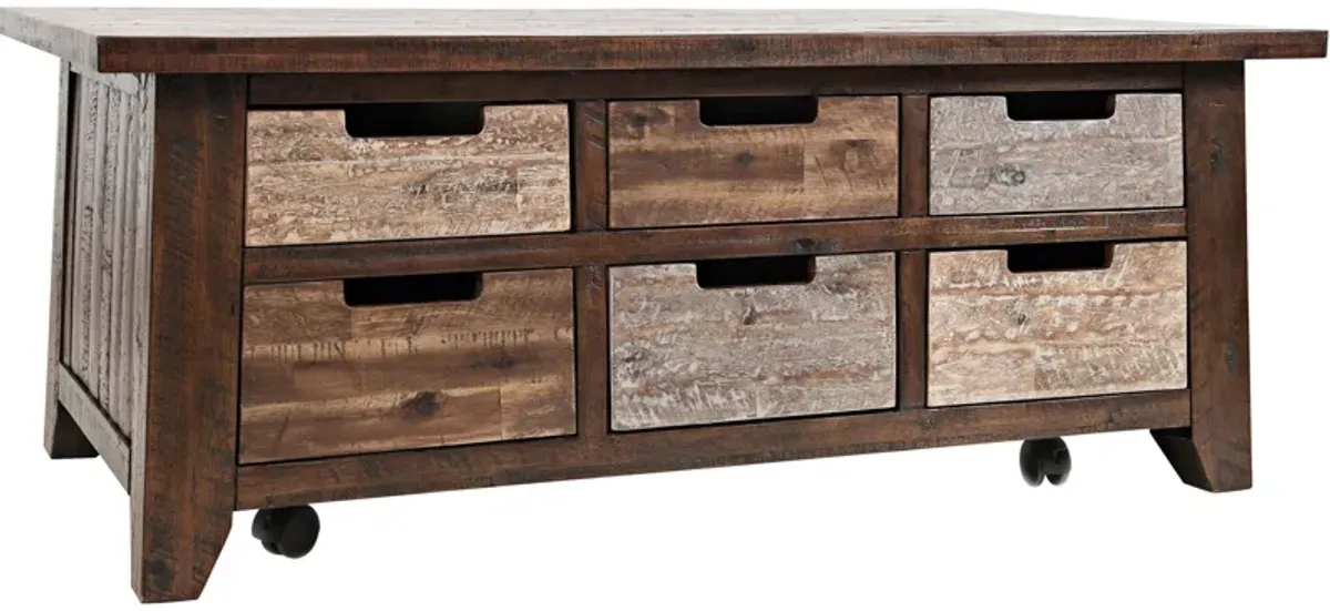 Painted Canyon 6 Drawer Coffee Table