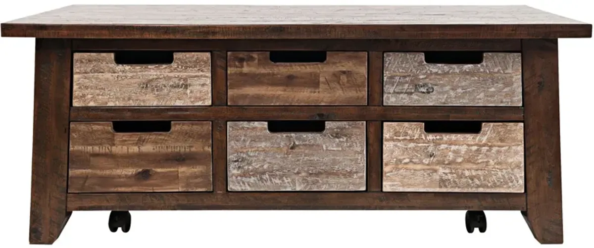 Painted Canyon 6 Drawer Coffee Table