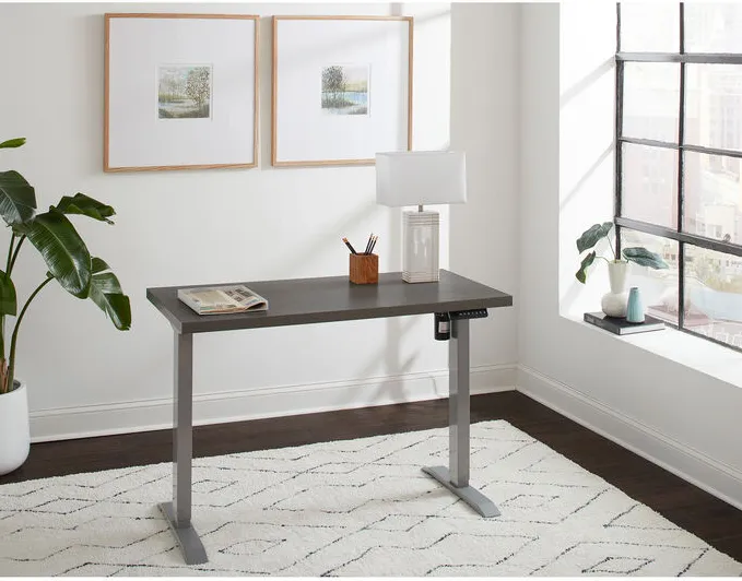 Jetsen Light Gray Adjustable Height Desk