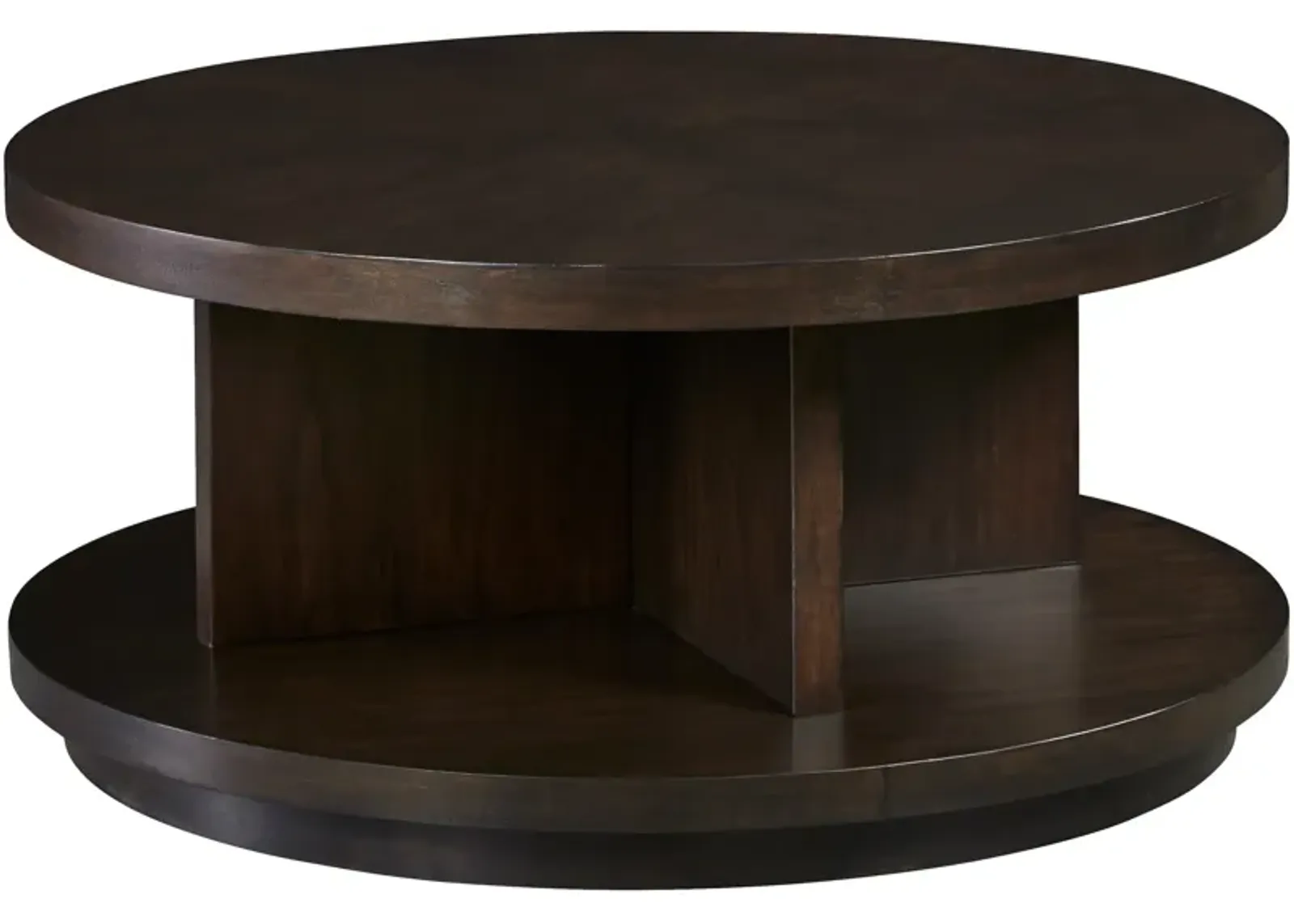 | Grove Park Round Coffee Table | Chocolate