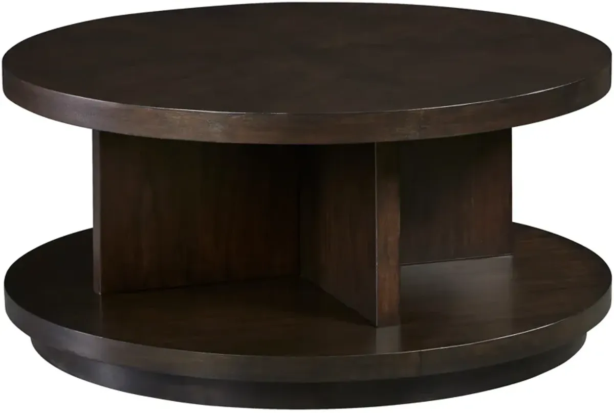 | Grove Park Round Coffee Table | Chocolate