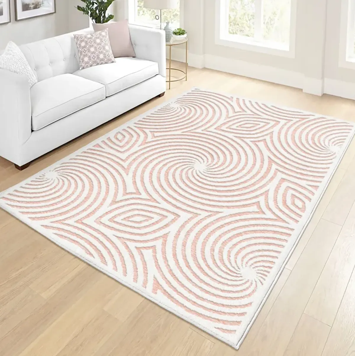 Boucle Vibrations Honeycomb Rug