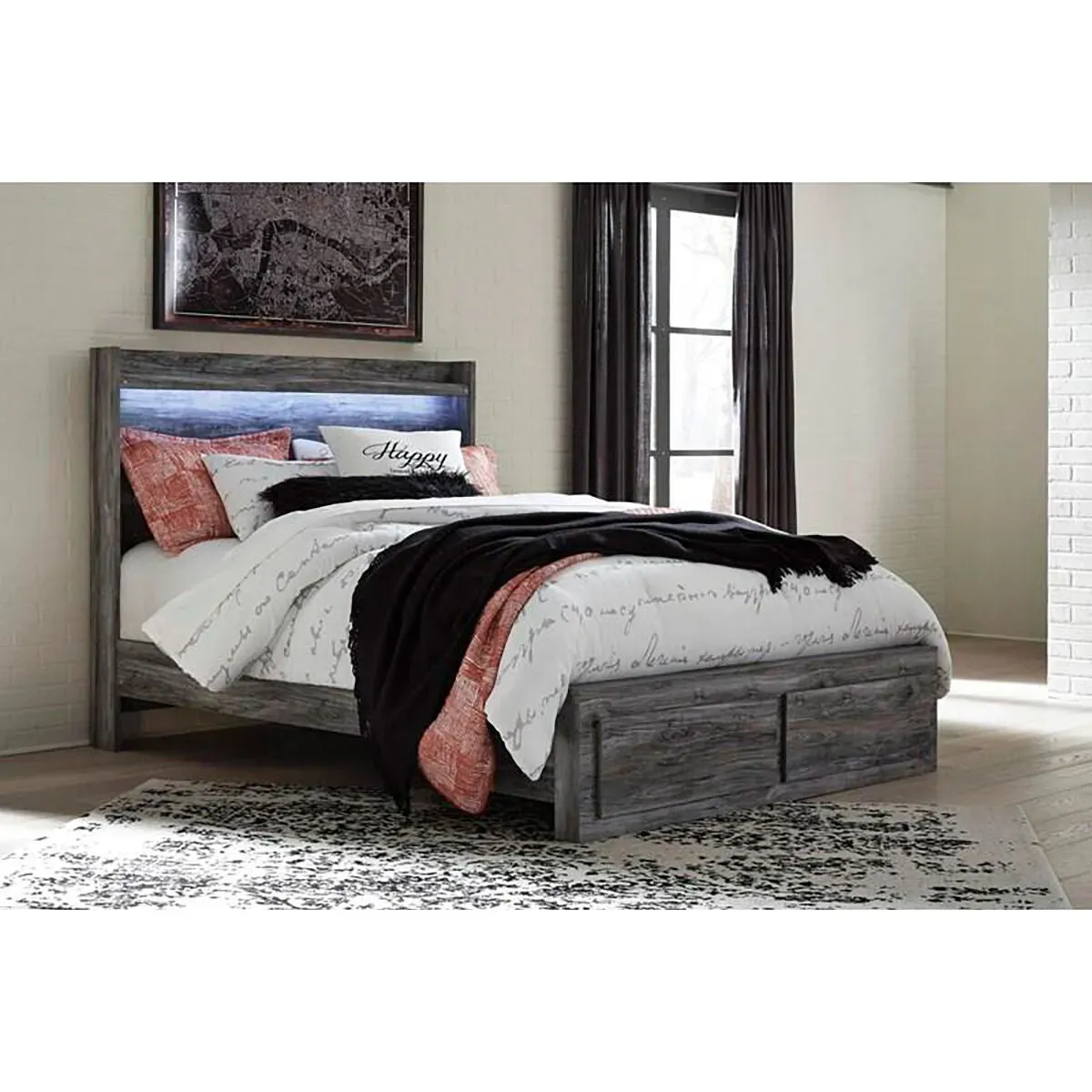 Baystorm 2 Drawer Storage Panel Bed