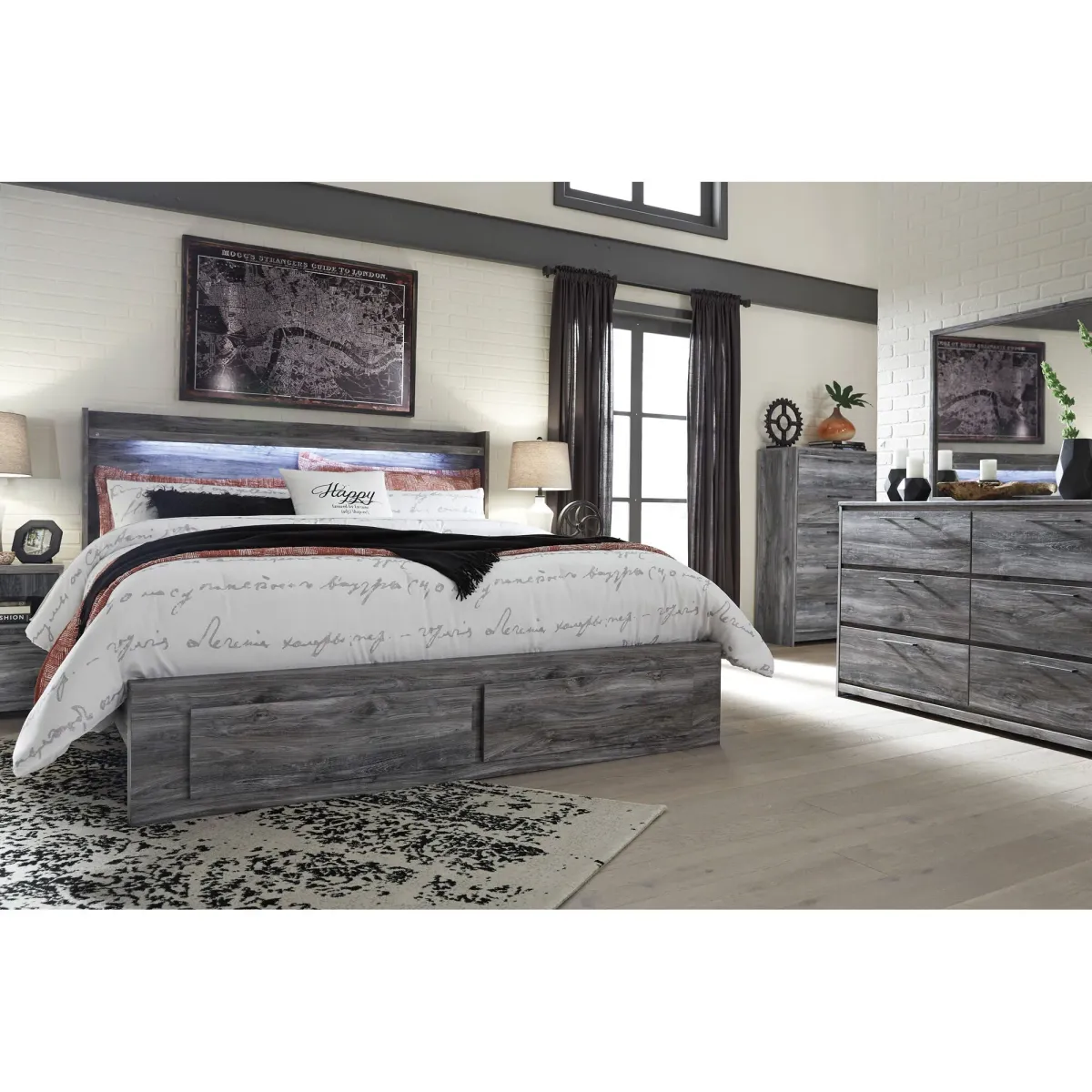 Baystorm 4 Drawer Storage Panel Bed