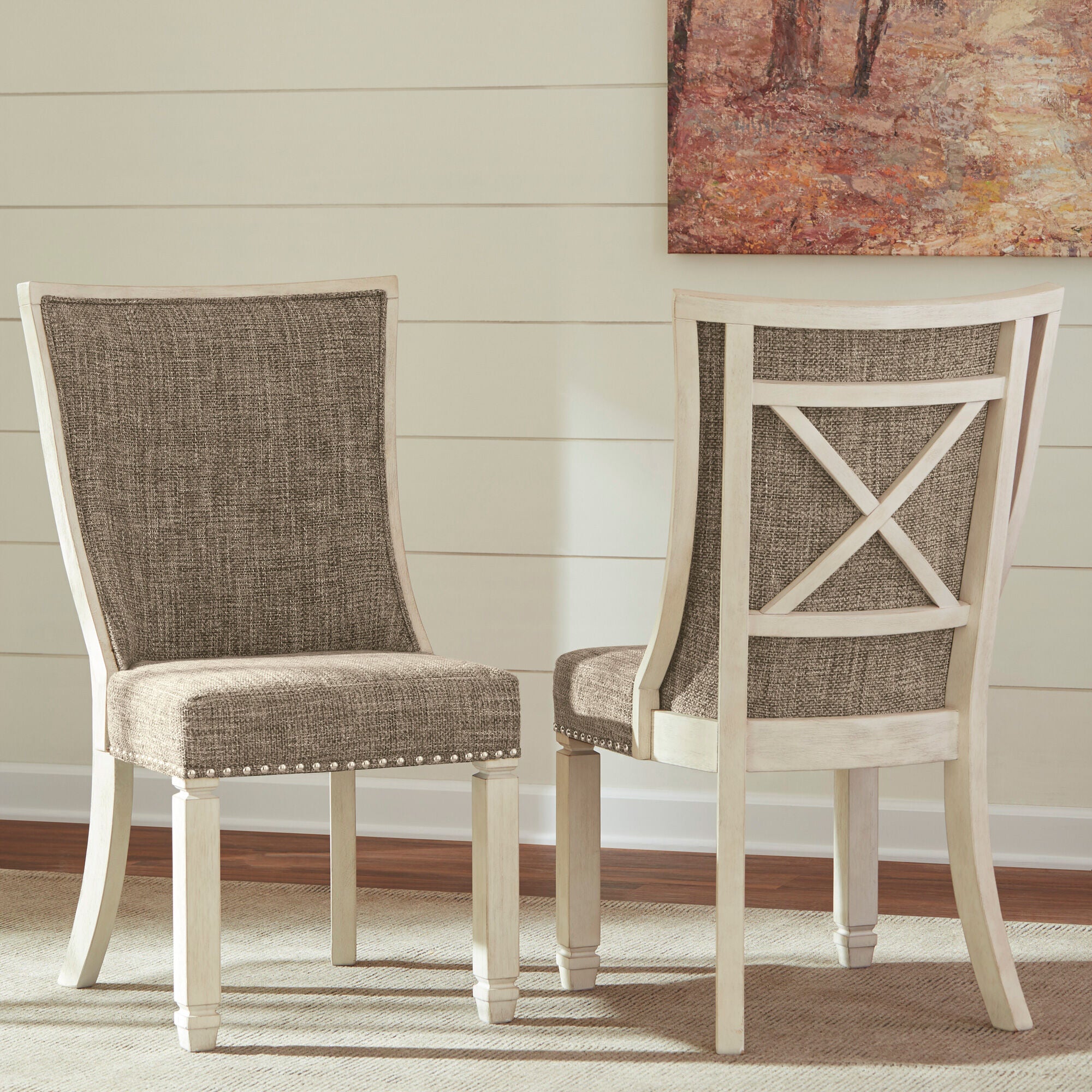 Ashley Furniture | Bolanburg Upholstered Dining Chair | Antique White