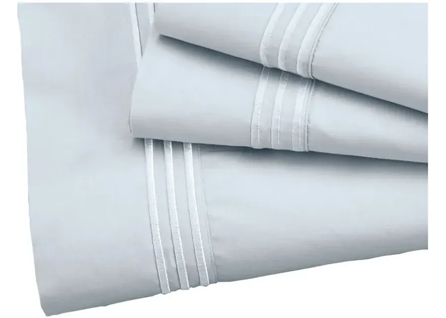 Elements King Light Blue Supima Sheet Set