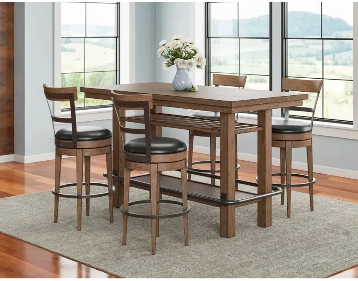 Benton 5 Piece Swivel Dining Set