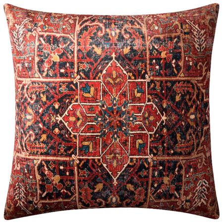 Vintage Inspired Red Floor Pillow