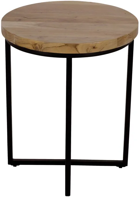 Ames Natural Round End Table