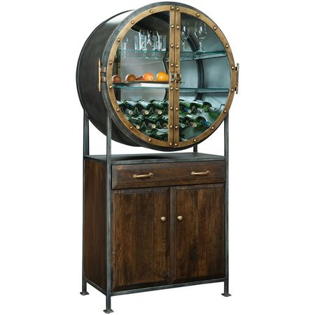 Rob Roy Dark Wood Wine And Bar Cabinet