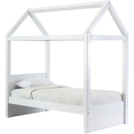 Donna White Twin House Bed