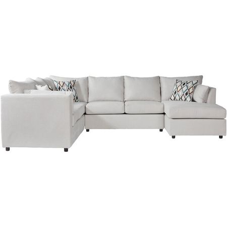 Payne Eggshell 3 Piece Right Chaise Sectional Sofa