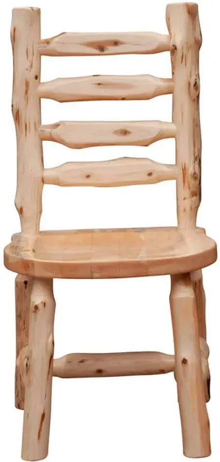 Cedar Log Natural Cedar Ladder Back Side Chair