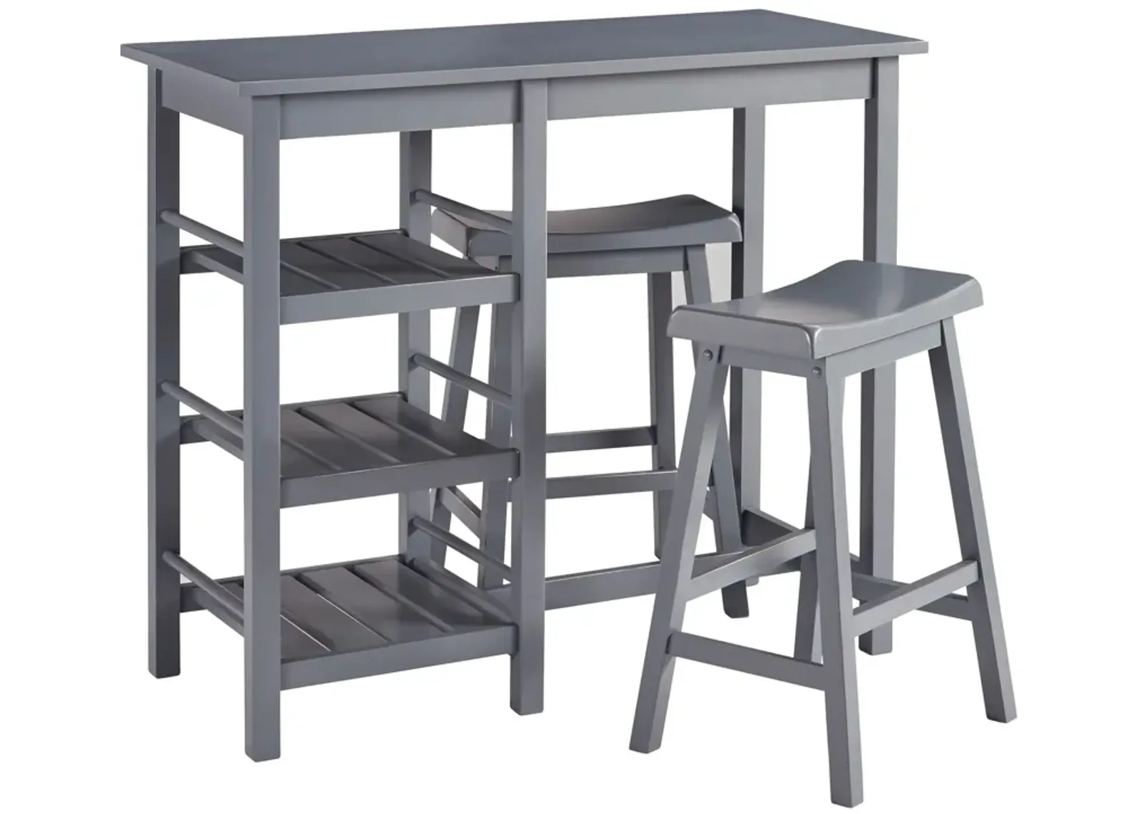 | Breakfast Club 3 Piece Counter Dining Set | Gray