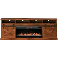Farmhouse Aged Whiskey 94" Fireplace Console