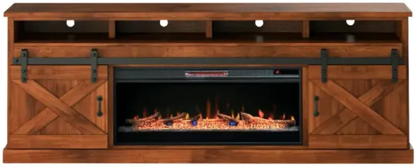 Legends Furniture Farmhouse 94 Inch Fireplace Console