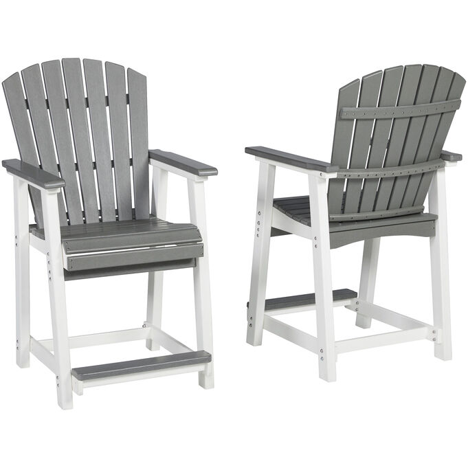 Transville Set of 2 Gray Counter Stools